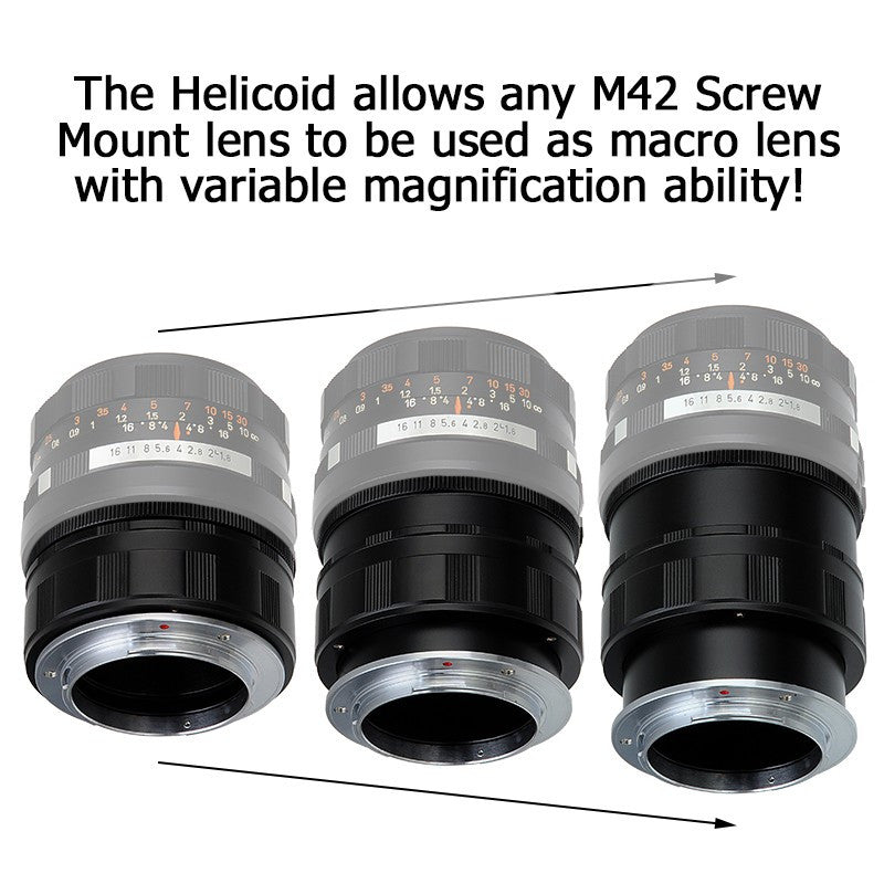 M42 Screw Mount SLR Lens to Micro Four Thirds (MFT, M4/3) Mount