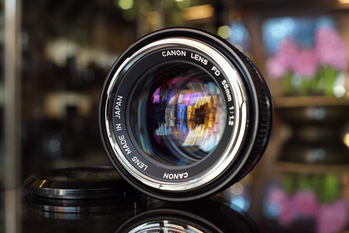 Canon FD 55mm F/1.2 lens, chrome nose - Fotohandel Delfshaven / MK