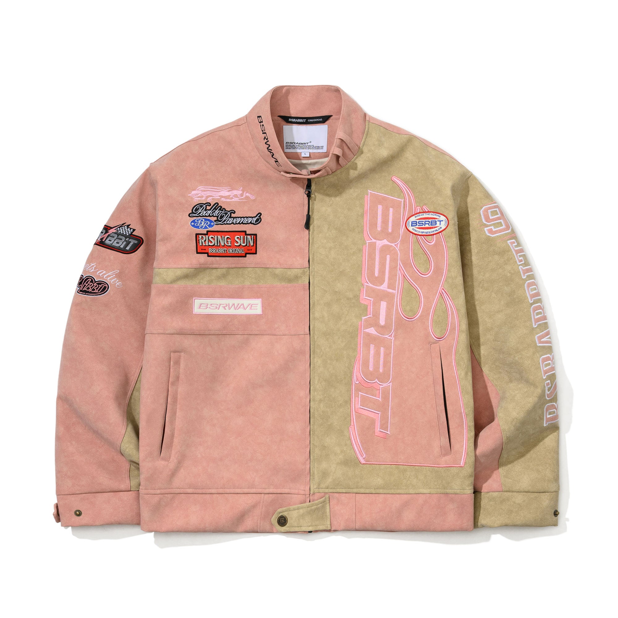 BSR2526FWJK060 BSRBT PINK FLAME 98 RACING JACKET PINK BEIGE