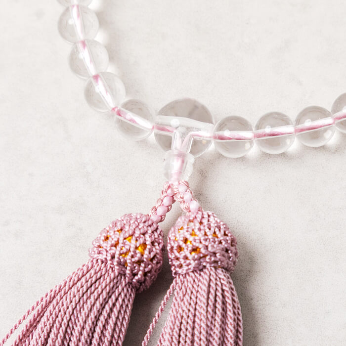 玻璃水晶の念珠 ・灰桜｜東京ソワールオンラインストア