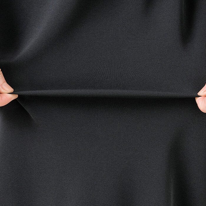 洗える｜シワになりにくいロングワンピース 13号・ブラック｜東京