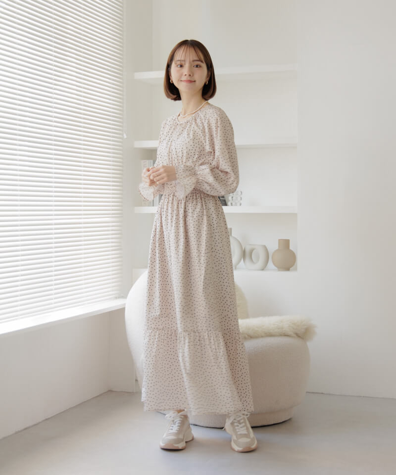 50%OFF】classic dot onepiece～ｸﾗｼｯｸﾄﾞｯﾄﾜﾝﾋﾟｰｽ | flower／フラワー