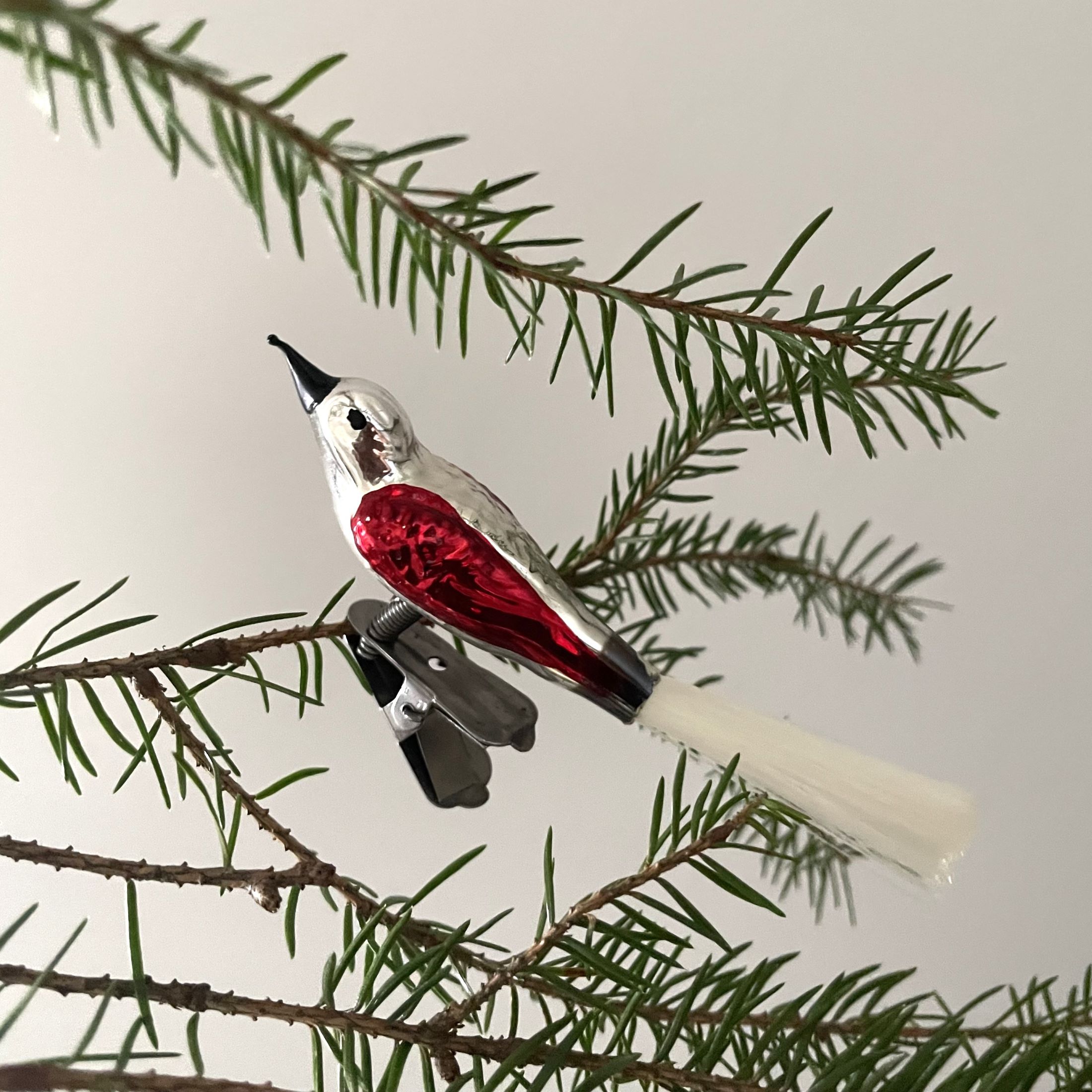 赤い鳥・クリスマスオーナメント / ガラス製・スウェーデン | florantik