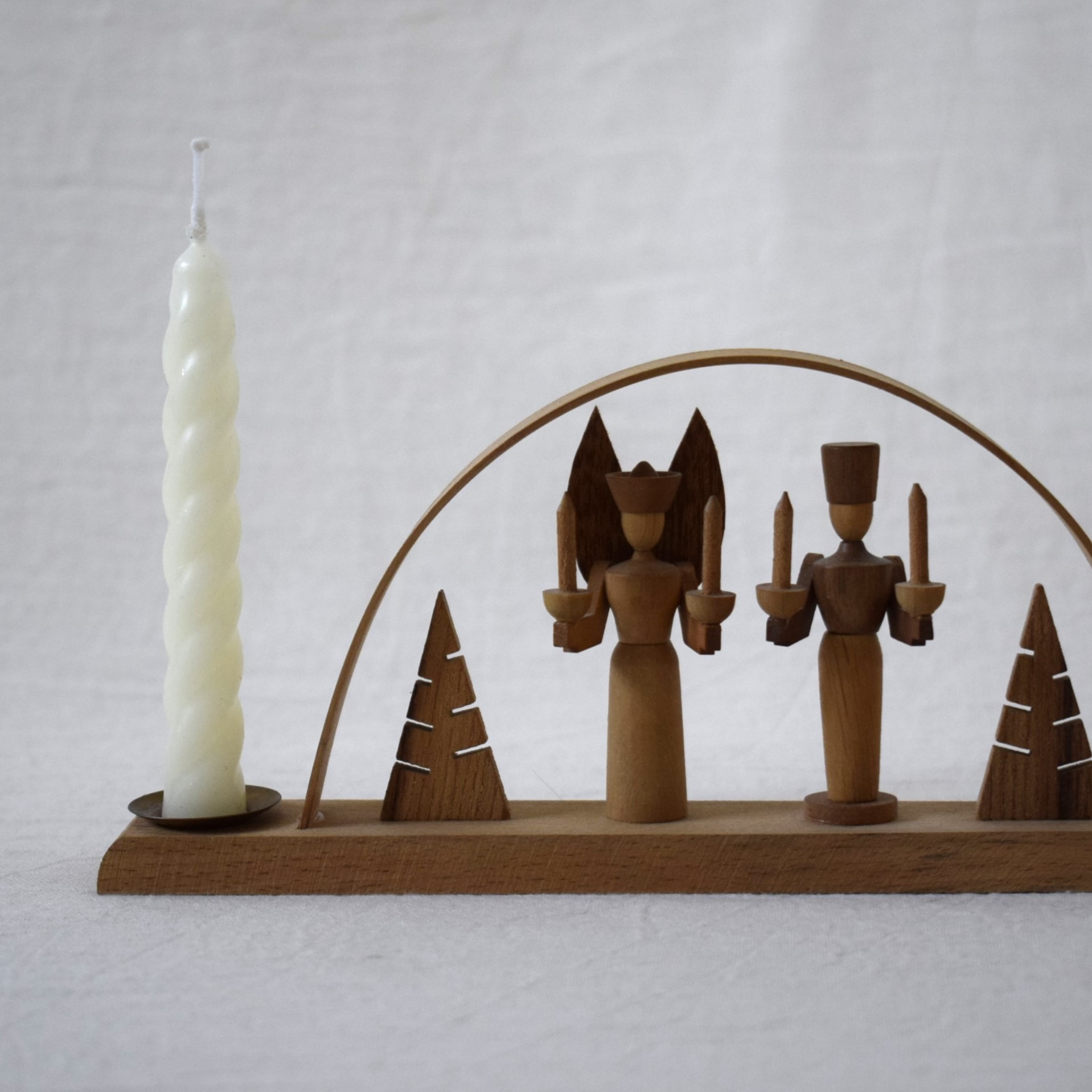 木製キャンドルホルダー・天使と鉱夫 / ERZGEBIRGE・ドイツ | florantik