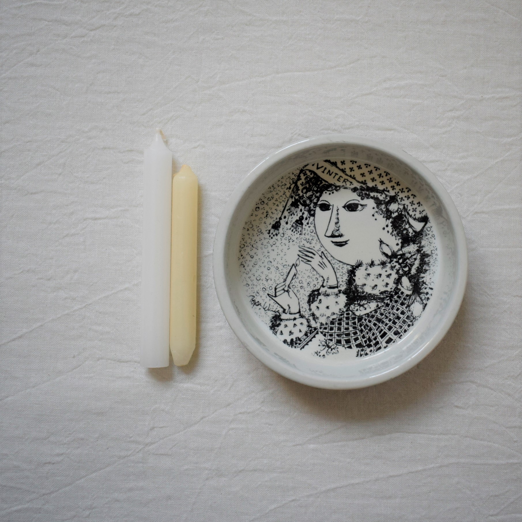 飾り皿・冬 / Bjorn Wiinblad・ビヨン ヴィンブラッド / Nymolle・二