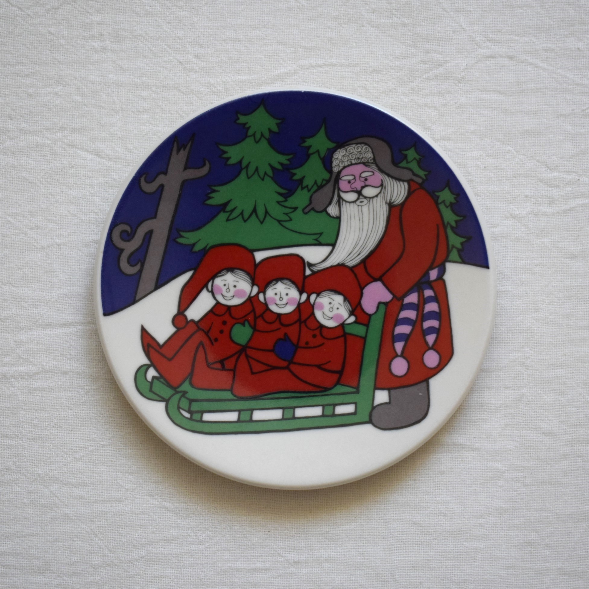 ソリとサンタ・1979年 / JULKORT・クリスマスプレート / ARABIA