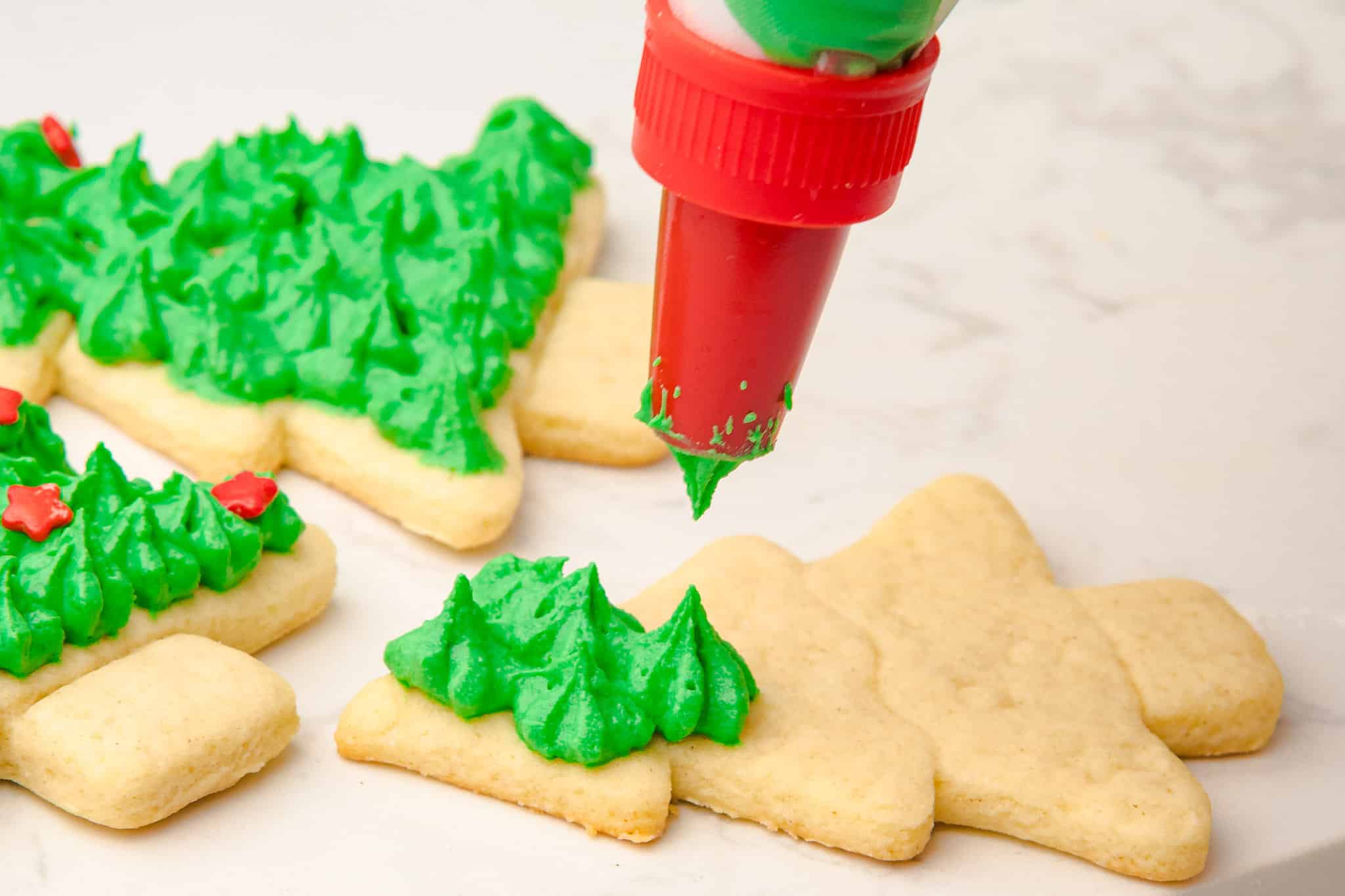 Christmas Tree Cookies (No-Spread Sugar Cookie Recipe) - Flavor Mosaic