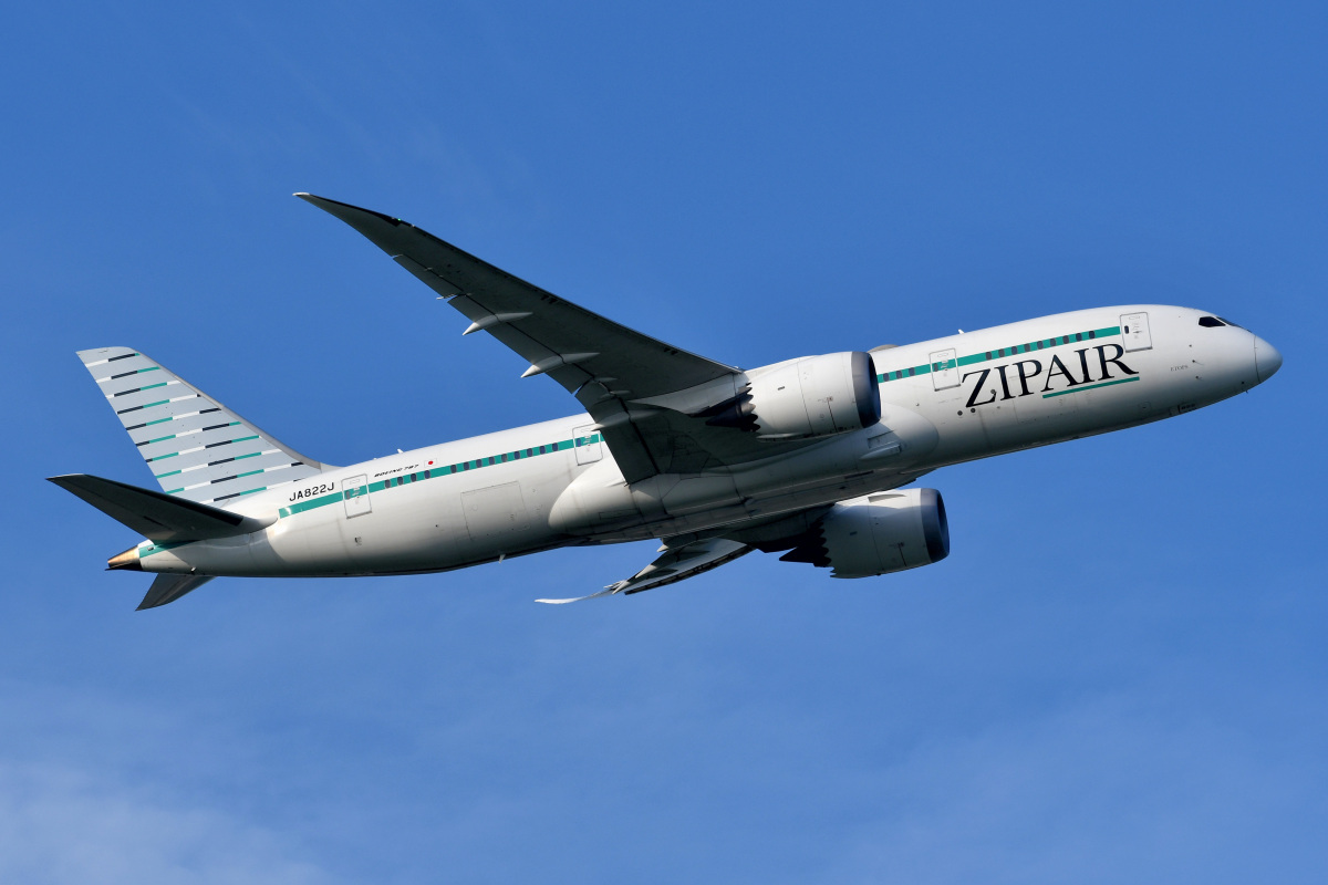 ZIPAIR、2機目の新造機「JA851J」運航開始！全室ウォシュレット完備