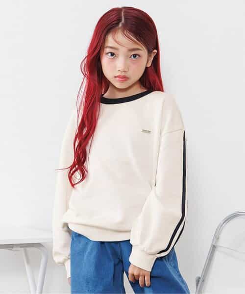 ☆SALE☆裏毛ライントレーナー（G511835）|algy（アルジー） 女の子