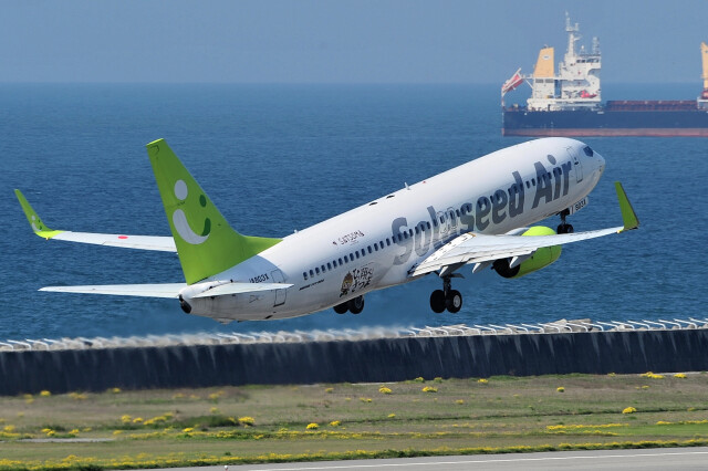 ひっ翔べ!さつま号」特別塗装機 ソラシド エア (737-800 | JA803X