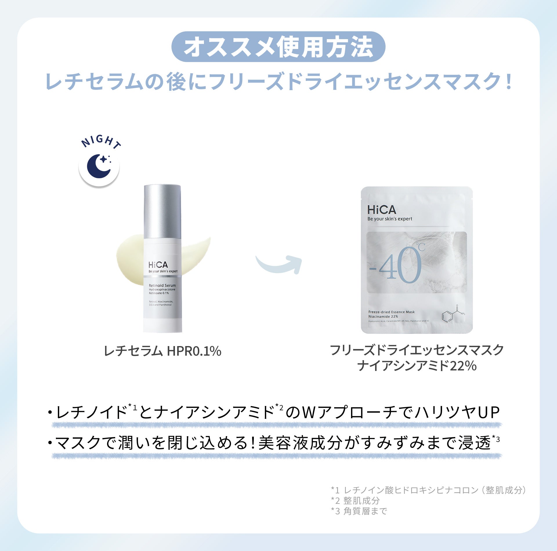 HiCA フリーズドライエッセンスマスク ナイアシンアミド22% 4枚入