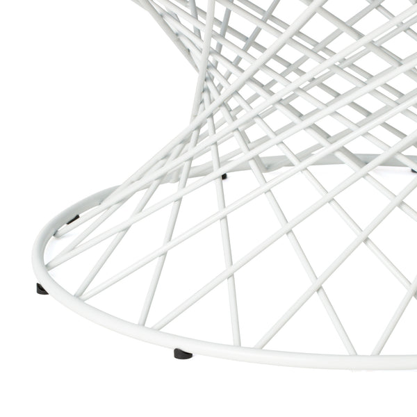 マーリア コーヒーテーブル クリア×ホワイト（φ800） | Francfranc