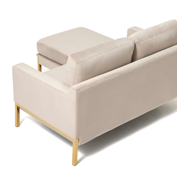 スプラン ソファ 2S ライトベージュ（カウチソファ）（W1280