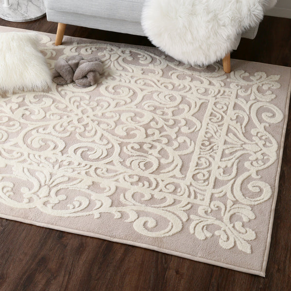 エルフィア ホットカーペットラグ M 1900×1400 アイボリー×ライト