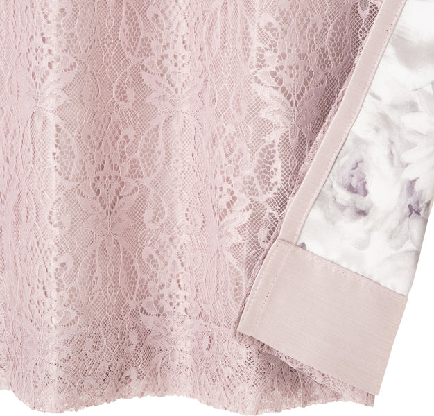 ドレッシー×スペイシア ダブルカーテン ライトピンク H2000×W1000