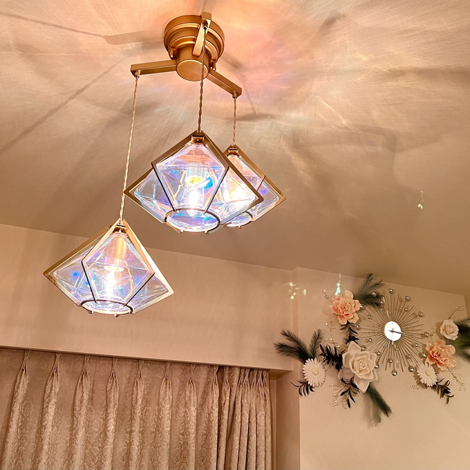 オーロラのような輝き 宝石のようなペンダントライト 照明 【公式通販】