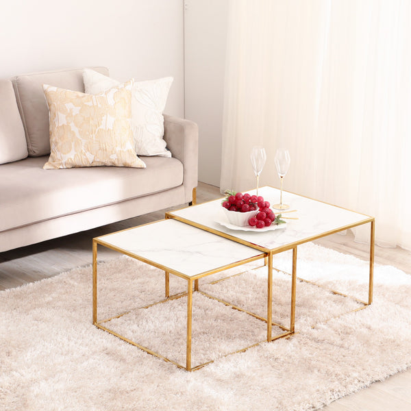 レーヌ ネストテーブル L マーブル×ゴールド | Francfranc（フラン