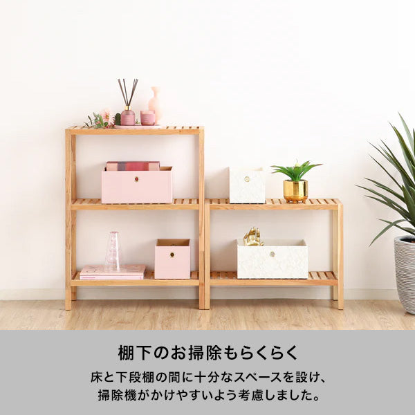 ミン シェルフ ワイド S ナチュラル（W650xH845） | Francfranc