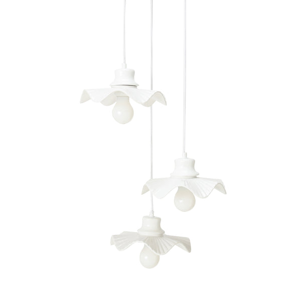 ペタルプリーツ ペンダントランプ 3灯 ホワイト | Francfranc（フラン