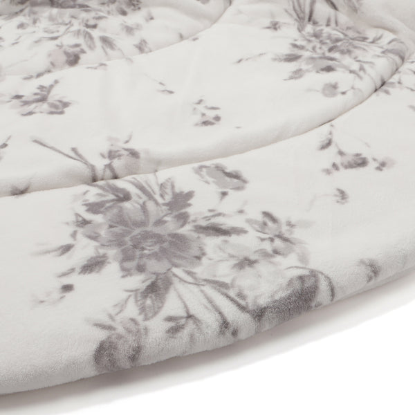 EC限定】ボタニカルフラワー こたつ布団 円形 φ1900 グレー