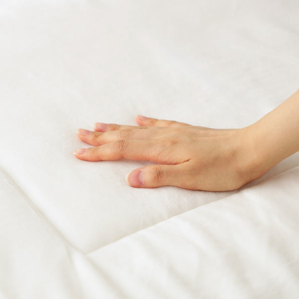 WARMY アルガンオイル加工 フリル ベッドパッド シングル ホワイト