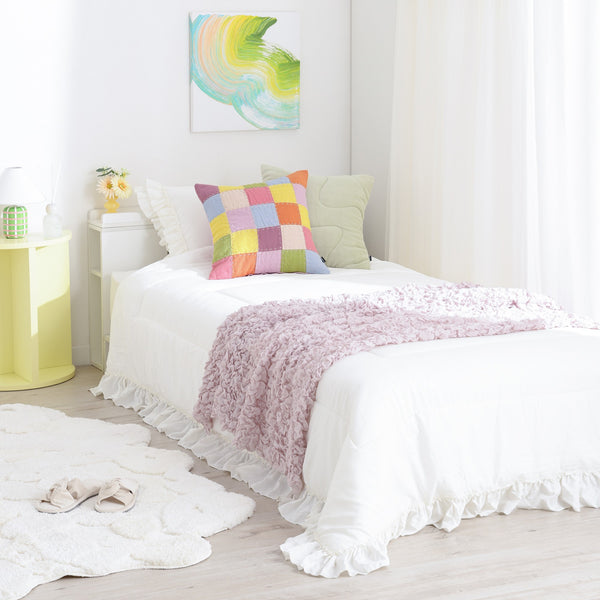 EC限定】かんたん寝具セット フリル ダブル ホワイト | Francfranc