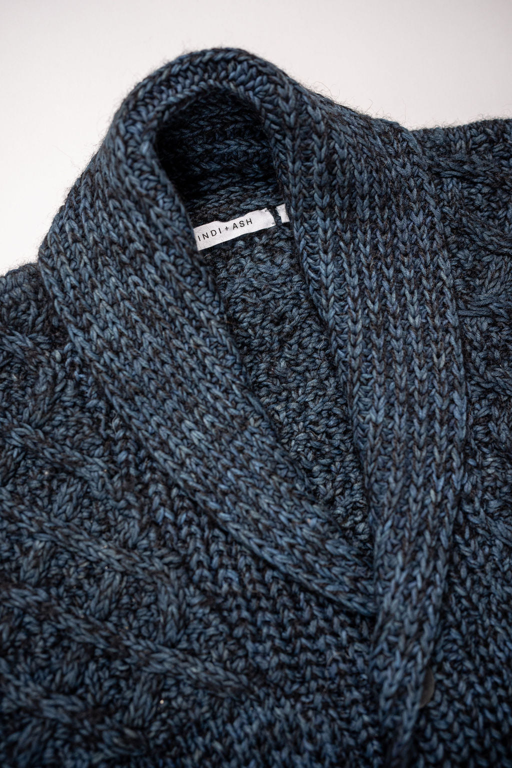 Indi + Ash Andes Cardigan - Black Alpaca / Dark Indigo - Franklin