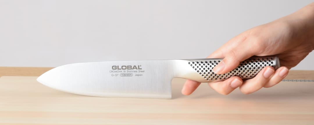 GLOBAL 包丁3本・シャープナーセット おまけ（チーズグレーター,ふきん