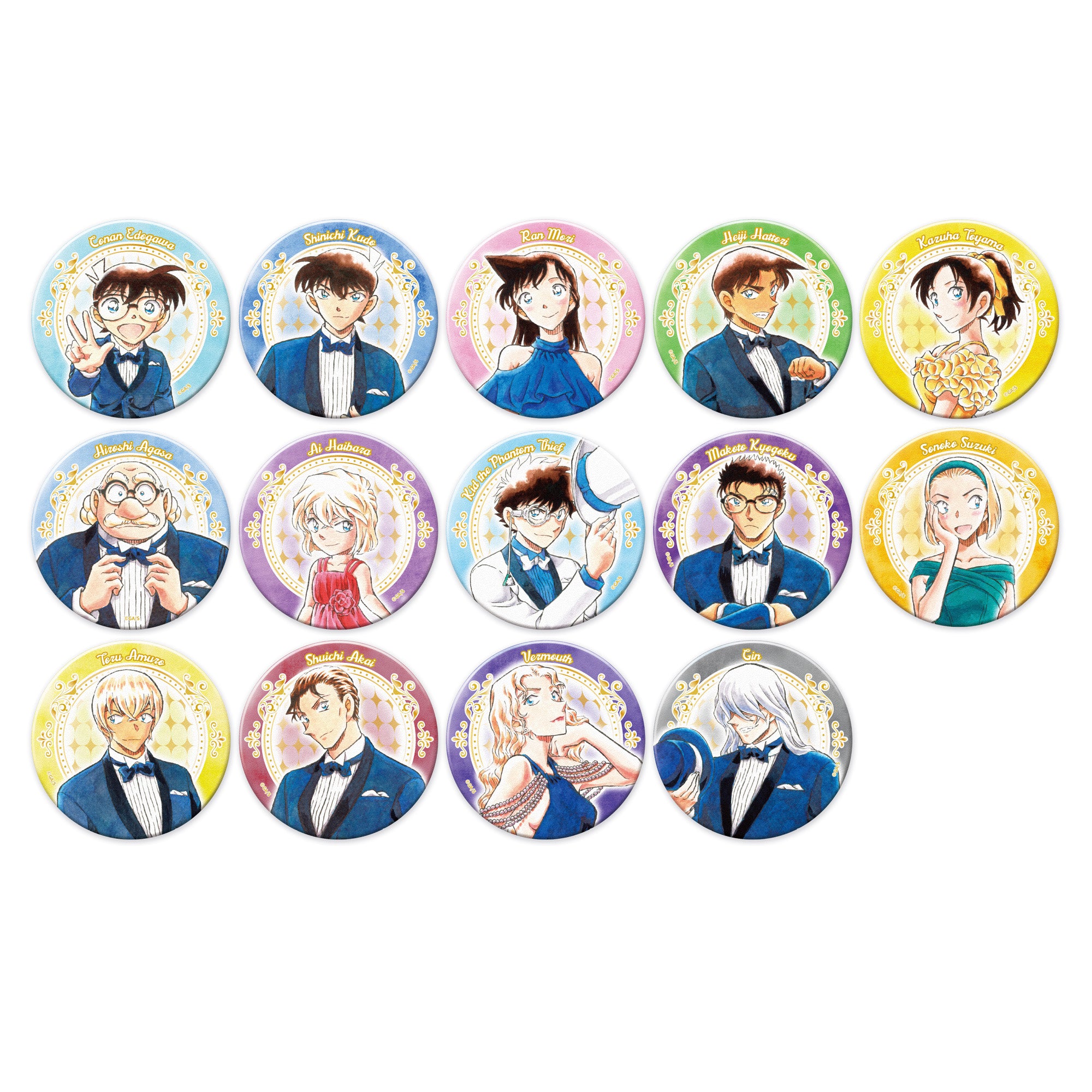 日本限定！名偵探柯南展30周年記念コンプリート缶バッチ9個セット