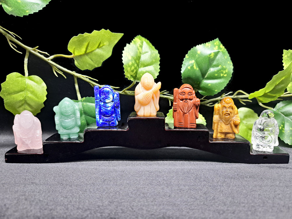 七福神No.001／カラー貴石・置物・台座付き – 天然石の店 ふうちゃん