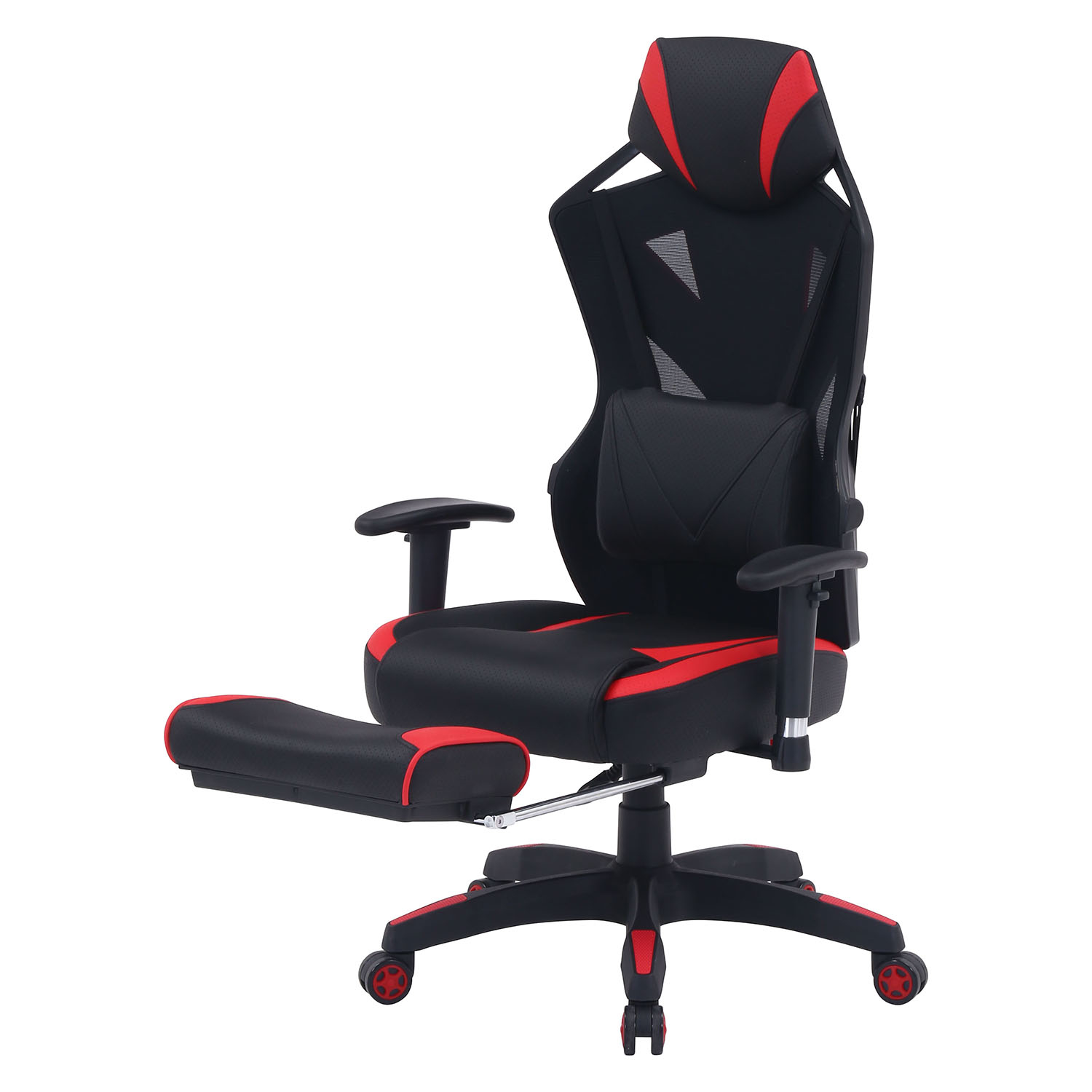 C/D:19429] メッシュゲーミングチェア レイズ フットレスト付きRD