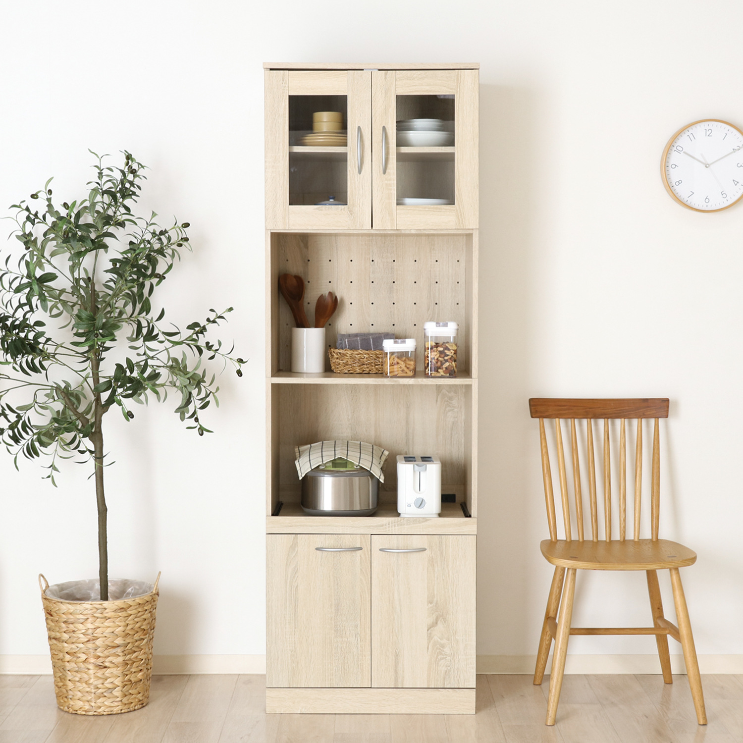 C/D:70684] ハイキッチンボード 180＊60 ホワイトオーク