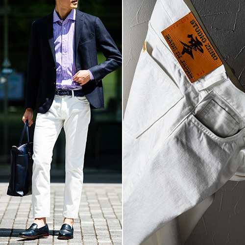 オイカワデニム】STUDIO ZERO 藤巻百貨店別注ホワイトデニム FZ-02