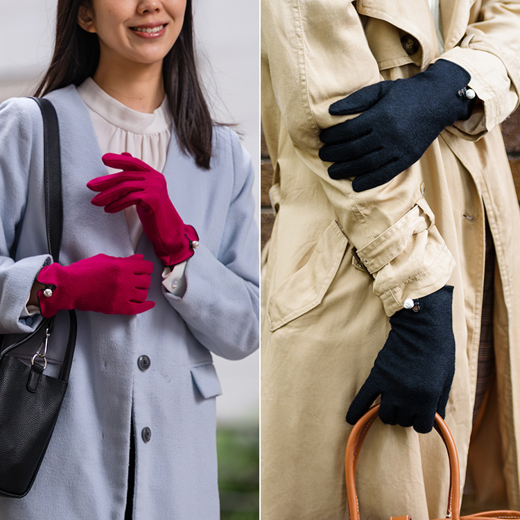 福田手袋】L'apero（ラペロ）くみひもカシミヤグローブ Parc | 藤巻百貨店