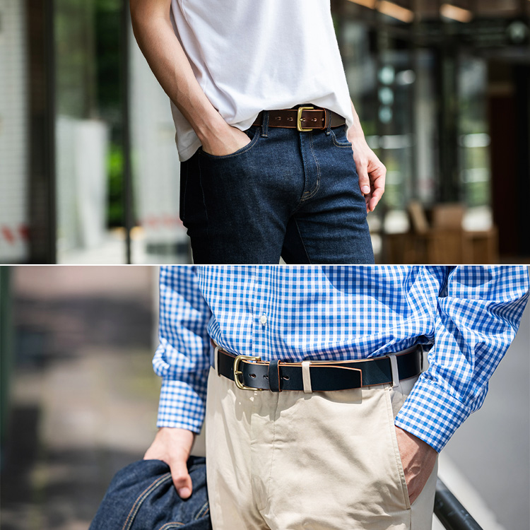 minca】丘染め 特製栃木ハーネスレザーベルト | 藤巻百貨店