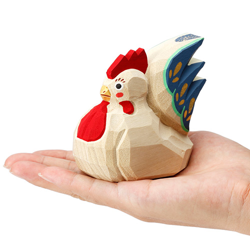 高橋勇二】奈良一刀彫 干支飾り「酉（とり）」大 | 藤巻百貨店