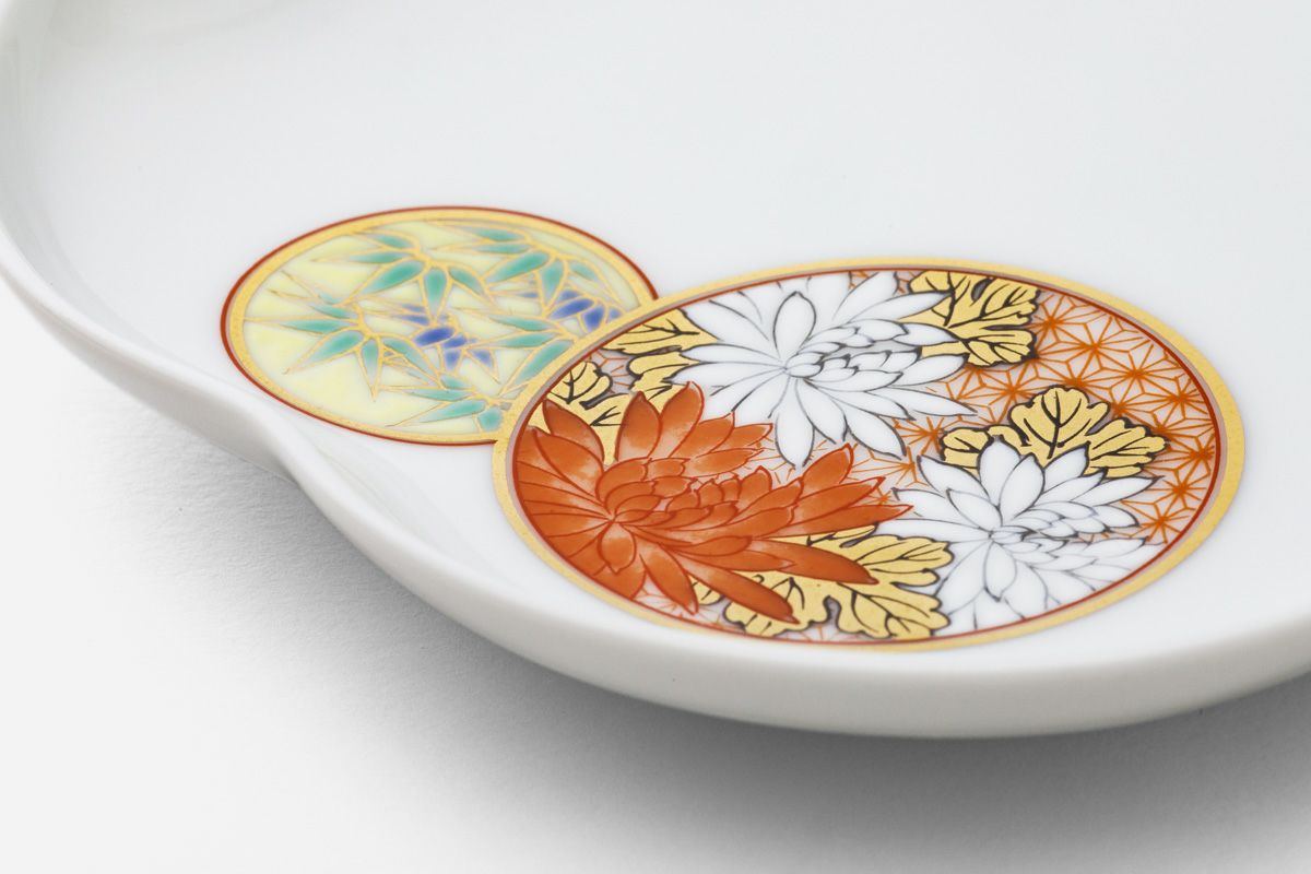 寿赤絵 トリプレット緋（AKE）3枚組径 14cm | 有田焼 深川製磁