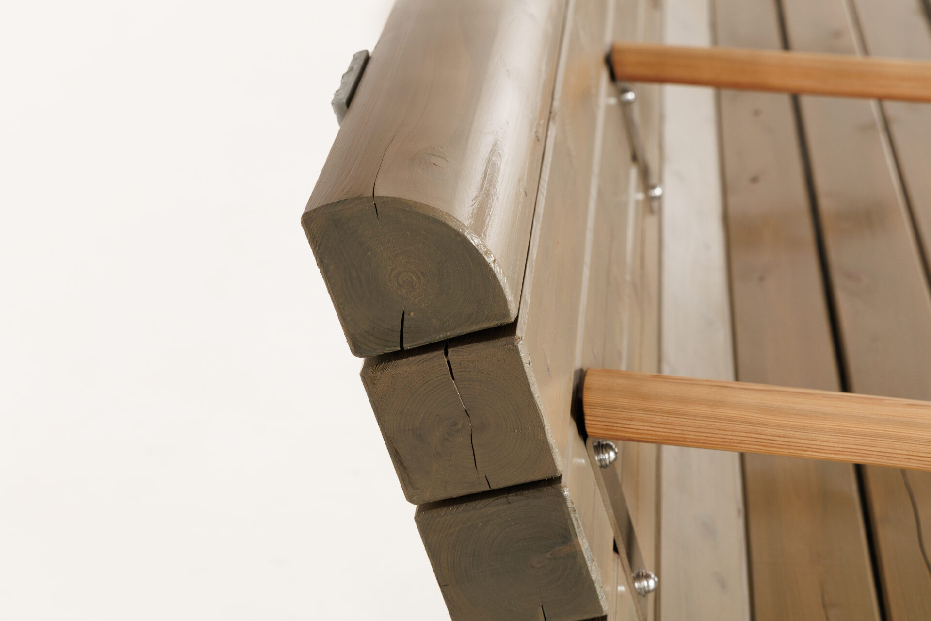 国産木材ロングベンチ JFLP-BE-3280 | 天然木材・角材ベンチ | ベンチ