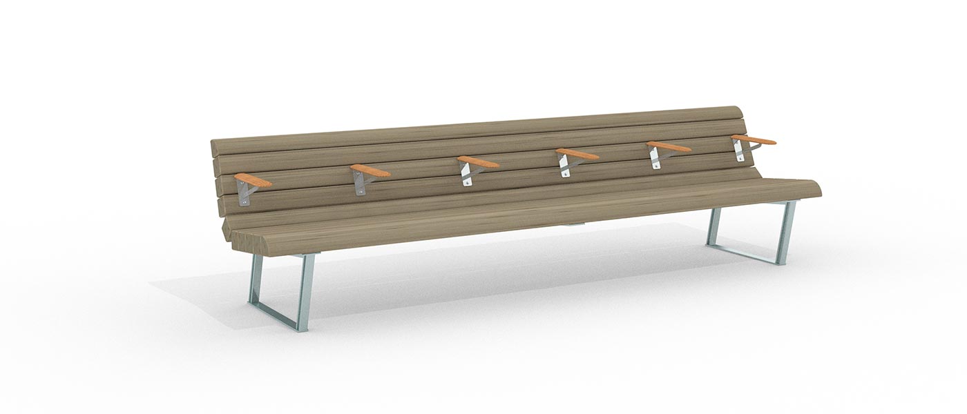 国産木材ロングベンチ JFLP-BE-3280 | 天然木材・角材ベンチ | ベンチ