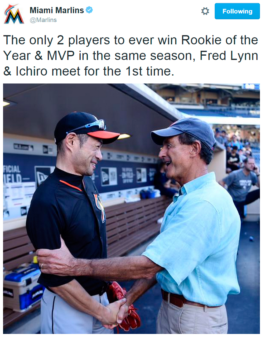 新人王＆MVP同時受賞のイチローとリン氏にメジャー評論家が最大級の