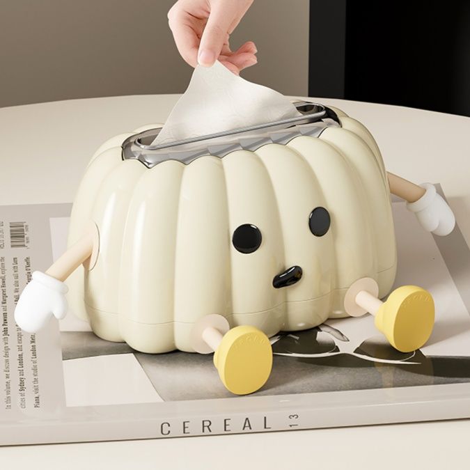 ティッシュケース かぼちゃ型キャラクターティッシュボックス
