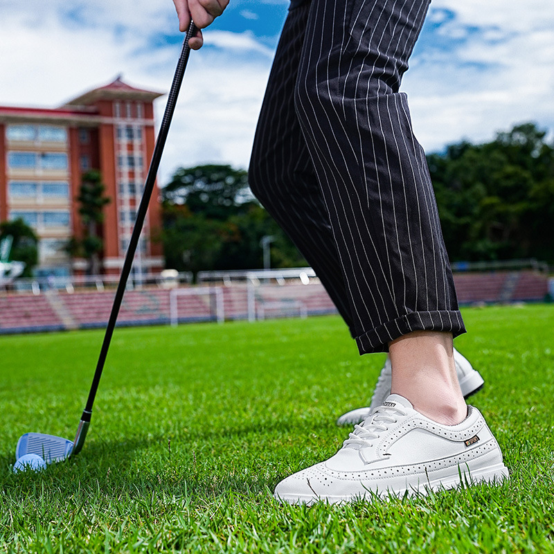 ゴルフ ウェア メンズ クラシカル ウィングチップ ゴルフシューズ