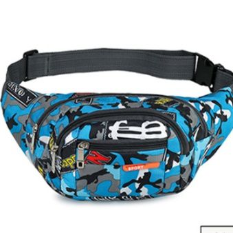 ウエストポーチ 迷彩柄多収納ファスナー付き 普段使い 普段使い