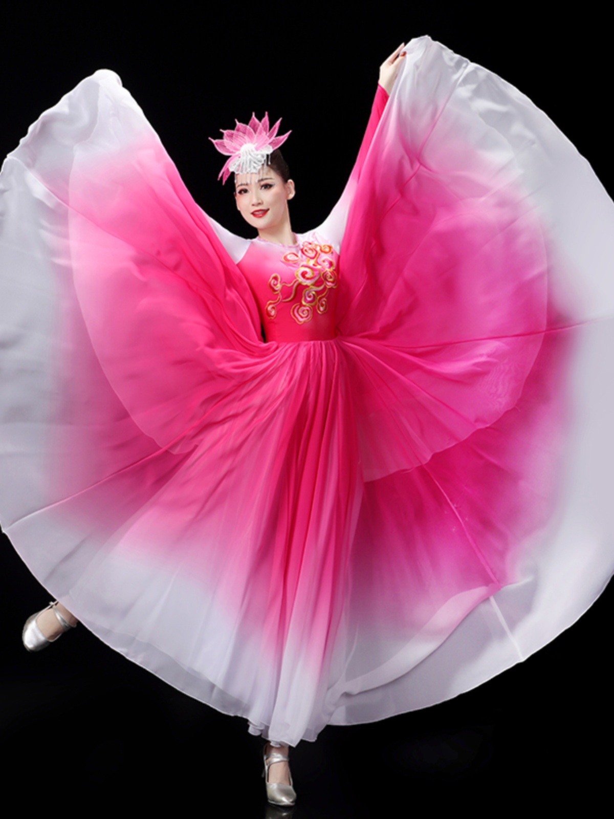 ダンス衣装 花舞グラデーションドレス 社交|ダンス衣装専門通販 Dancebeat