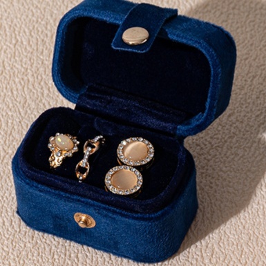 ジュエリーボックス 高級ベルベットアクセサリーケース 布製