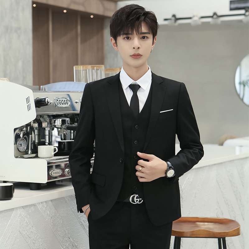 上下セットアップ】 スリムフィット ビジネス フォーマル スリーピース