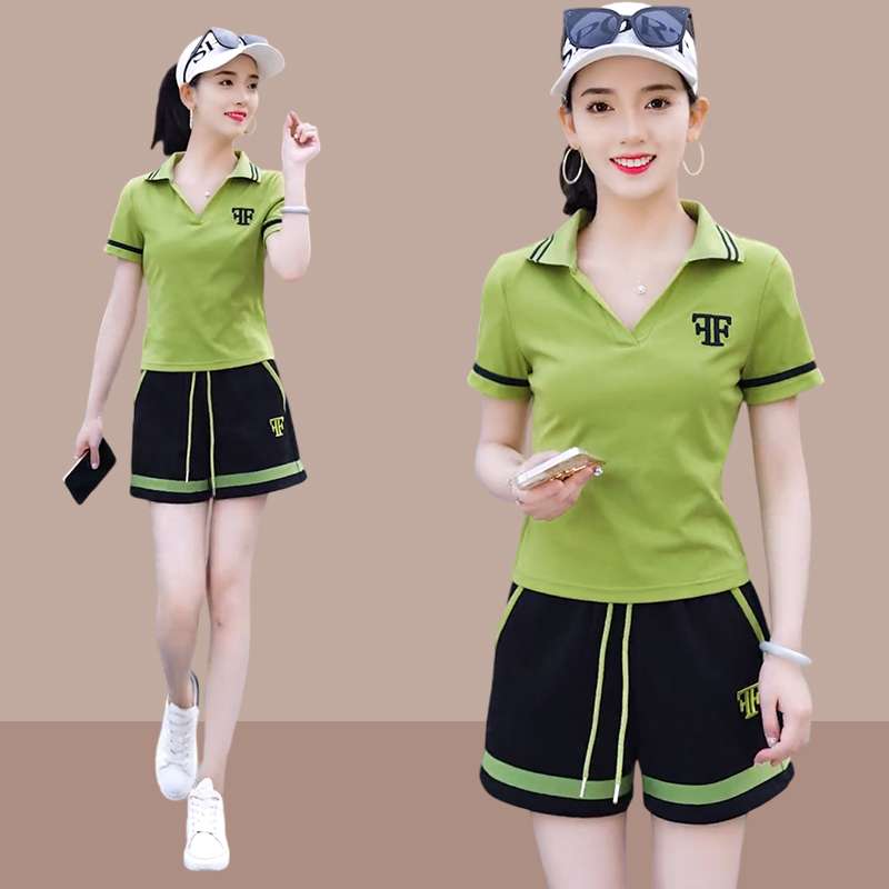 セットアップ スポーティーポロシャツ&ショートパンツセット ジャージ