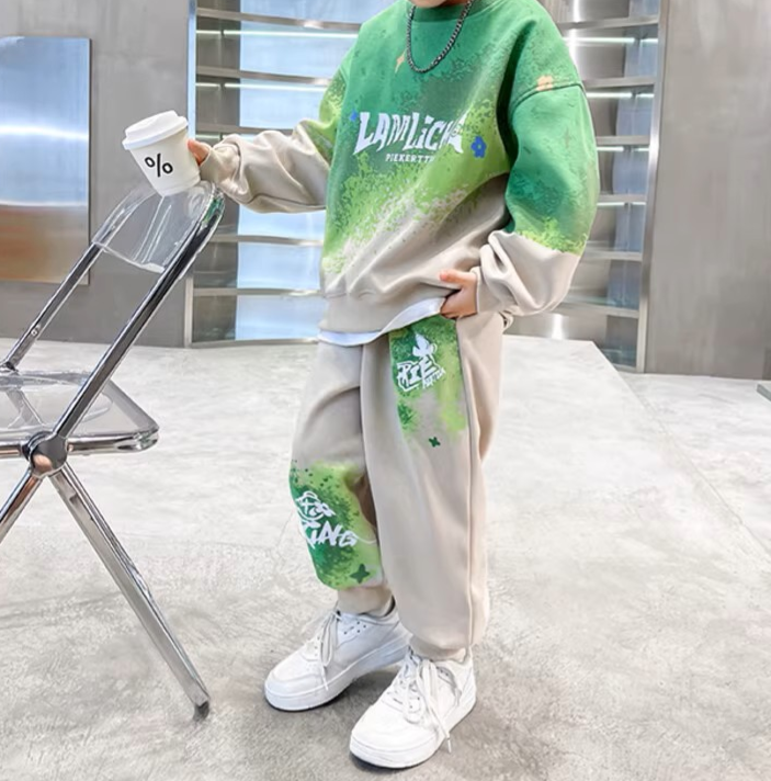 キッズ上下セット】スウェットパンツ グラデーションデザイン上下