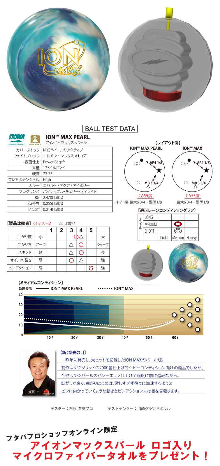 ☆購入特典有り☆【ボウリングボール ストーム STORM】アイオン