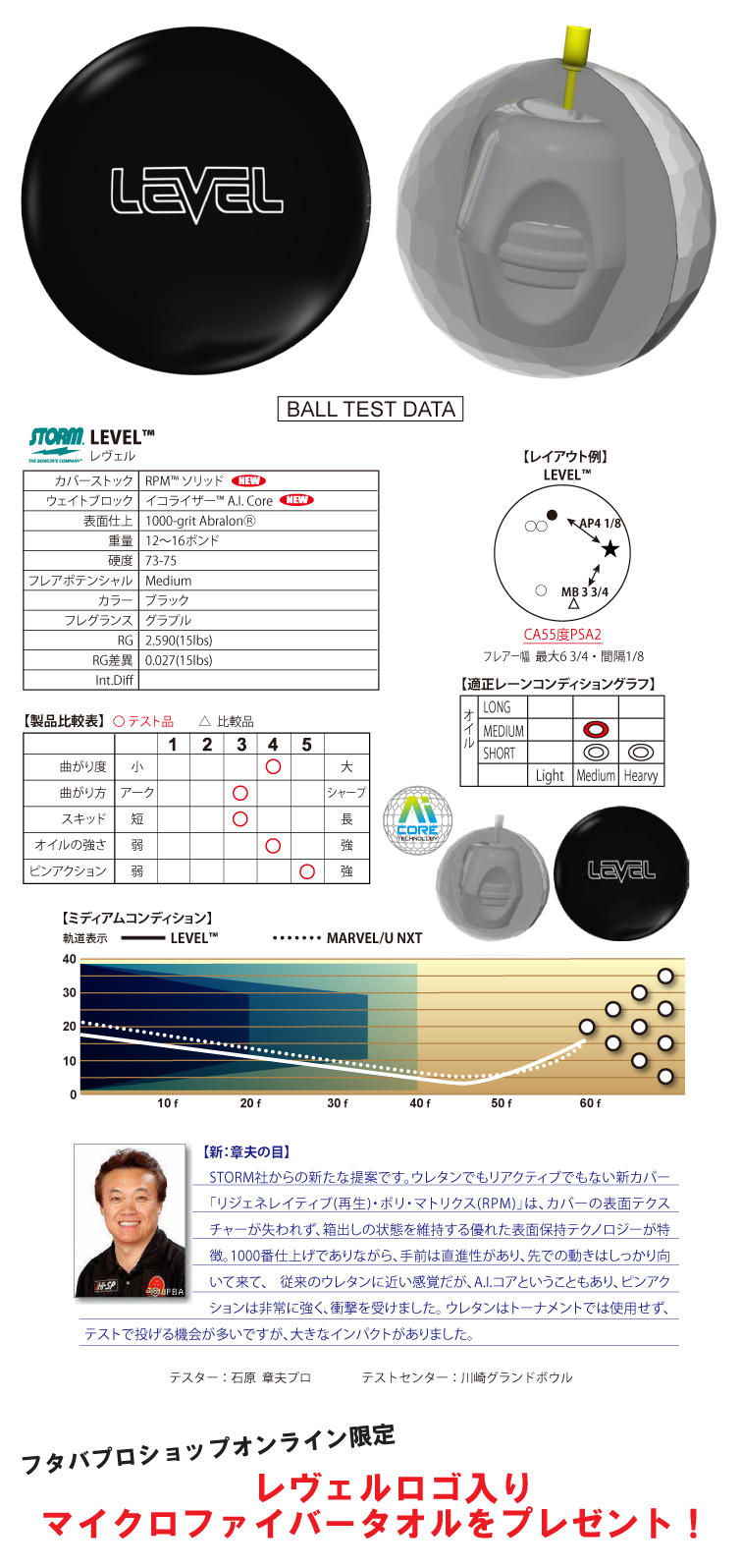 ☆購入特典あり☆【ボウリングボール ストーム STORM】レヴェル LEVEL
